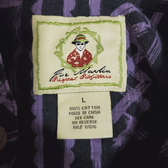 Joe Marlin | Fun Island Vibes Patterned Short Sleeve Button Up Shirt - Picture 6 of 6